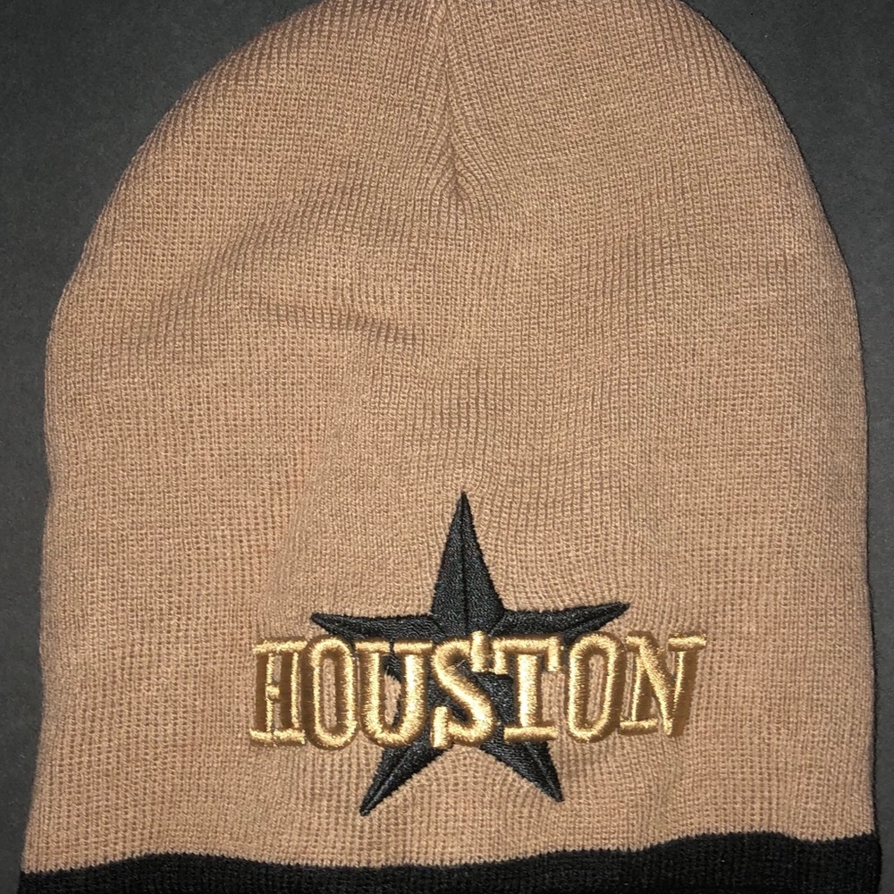 New Brown Black Star Houston Beanie